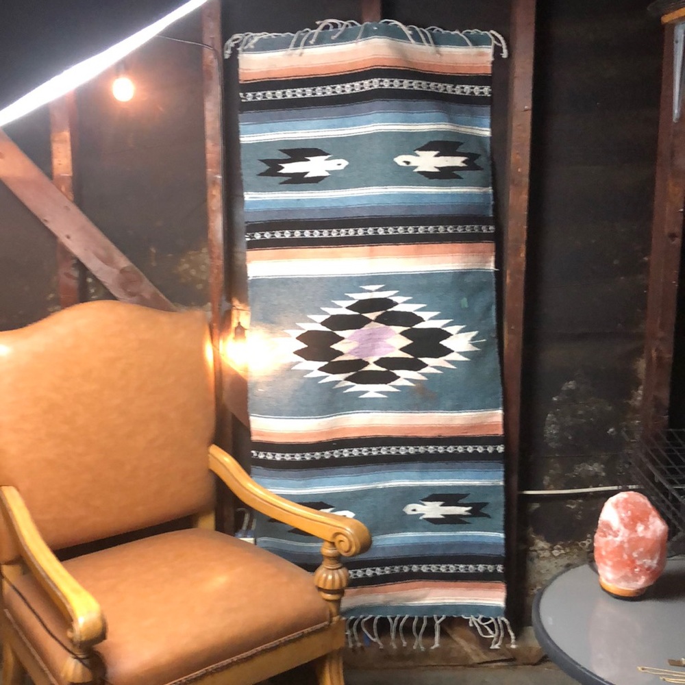 Vintage Navajo midwestern runner rug tapestry
